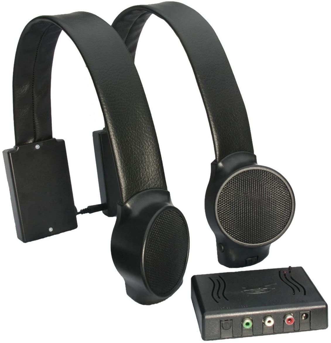 ADF, Audio Fox ADF AF-0004DS,  Wireless Speakers, Over the chair speaker system, dual headset, single transmitter, black
