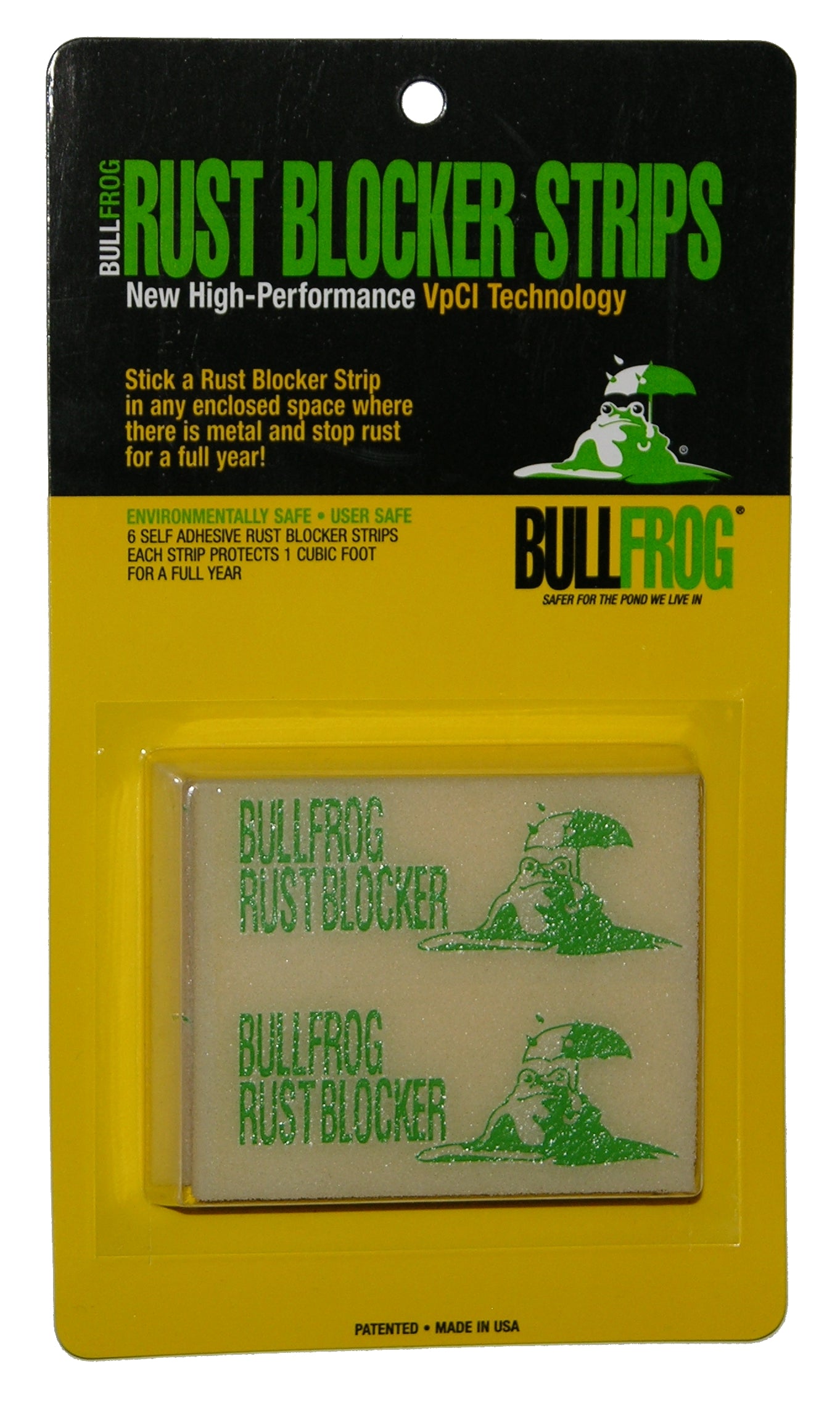 Bull Frog, Bull Frog 91016 Rust Blocker Emitter Self Adhesive Strips 6/Pack Tool/Tackle Box/Parts Bins