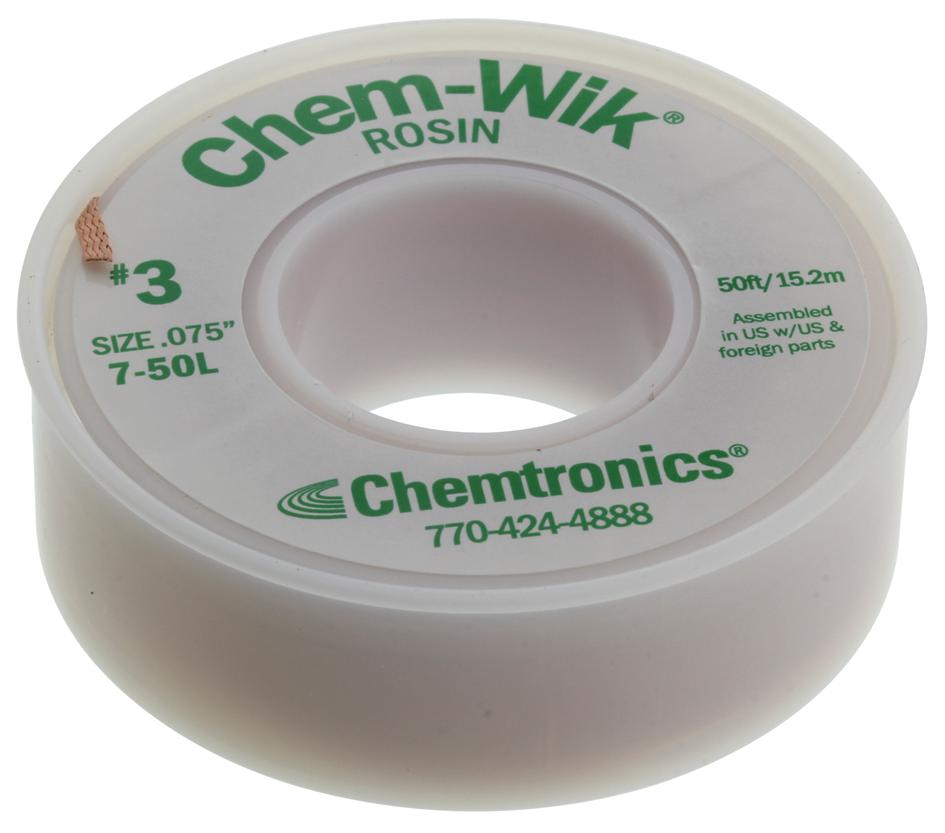 Chemtronics, Chemtronics 7-50L Chem-Wik Rosin 0.075"/1.9mm-green