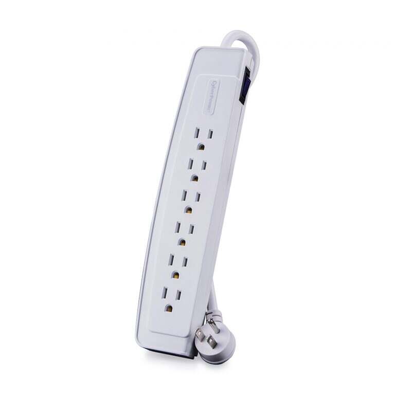 Cyber Power, Cyber Power P606, surge strip, 6 outlet, 6' cord, 750J, white