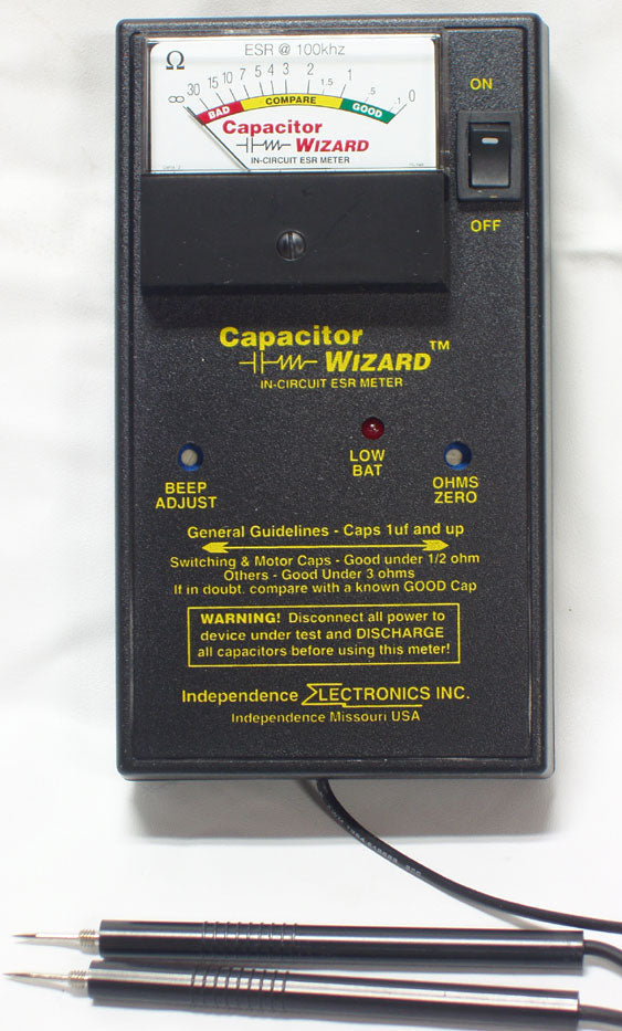 Midwest Devices, Midwest Devices CAPACITOR WIZARD CAPACITOR SAVER BUNDLE, in-circuit capacitor tester, model CAP 1B