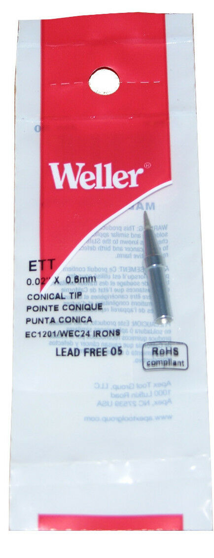 Weller, Original Weller ETT Solder Soldering Tip fits Stations WES51, WESD51, WESD51D, WE1010NA