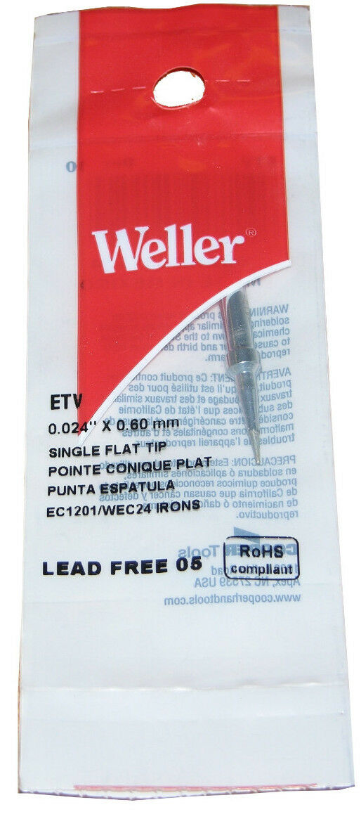 Weller, Original Weller ETV Solder Soldering Tip fits Stations WES51, WESD51, WESD51D, WE1010NA