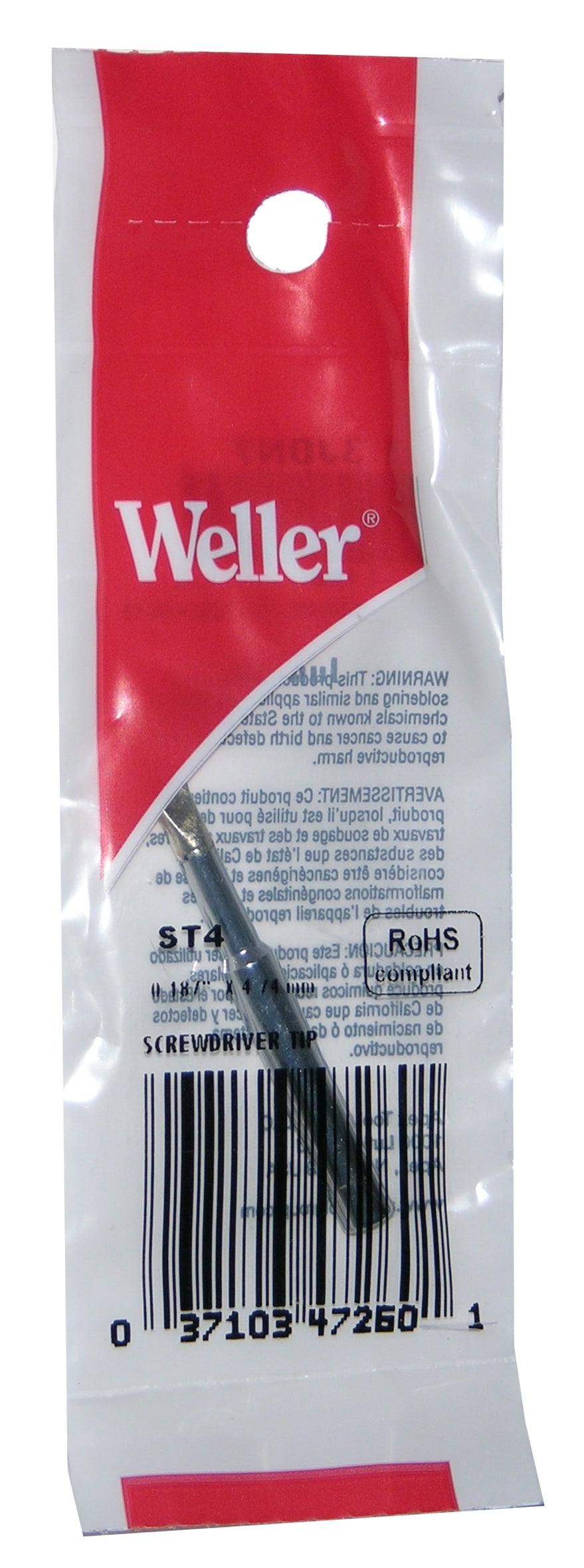 Weller, Original Weller ST4 Solder Soldering Tip for models WP25, WP30, WP35, WLC100