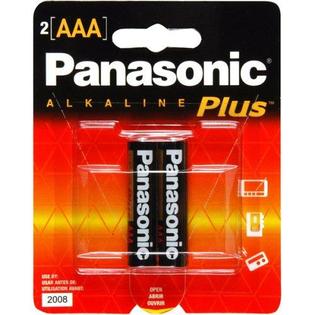 Panasonic Battery, Panasonic Battery AM4-BP2, AAA Alkaline Battery 2 Pack (AM-4PA/2B), Carded Blister 2 Pack