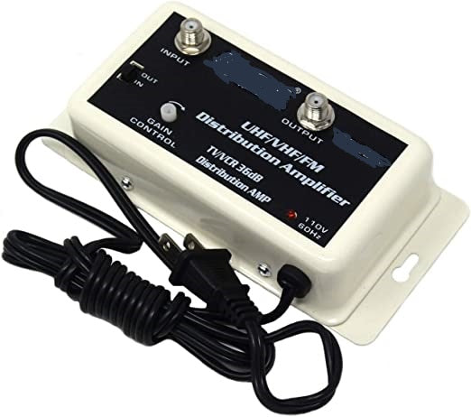 Philmore Datak, Philmore DA36B, 36dB distribution amplifier, adjustable gain, UHF/VHF, switchable FM trap