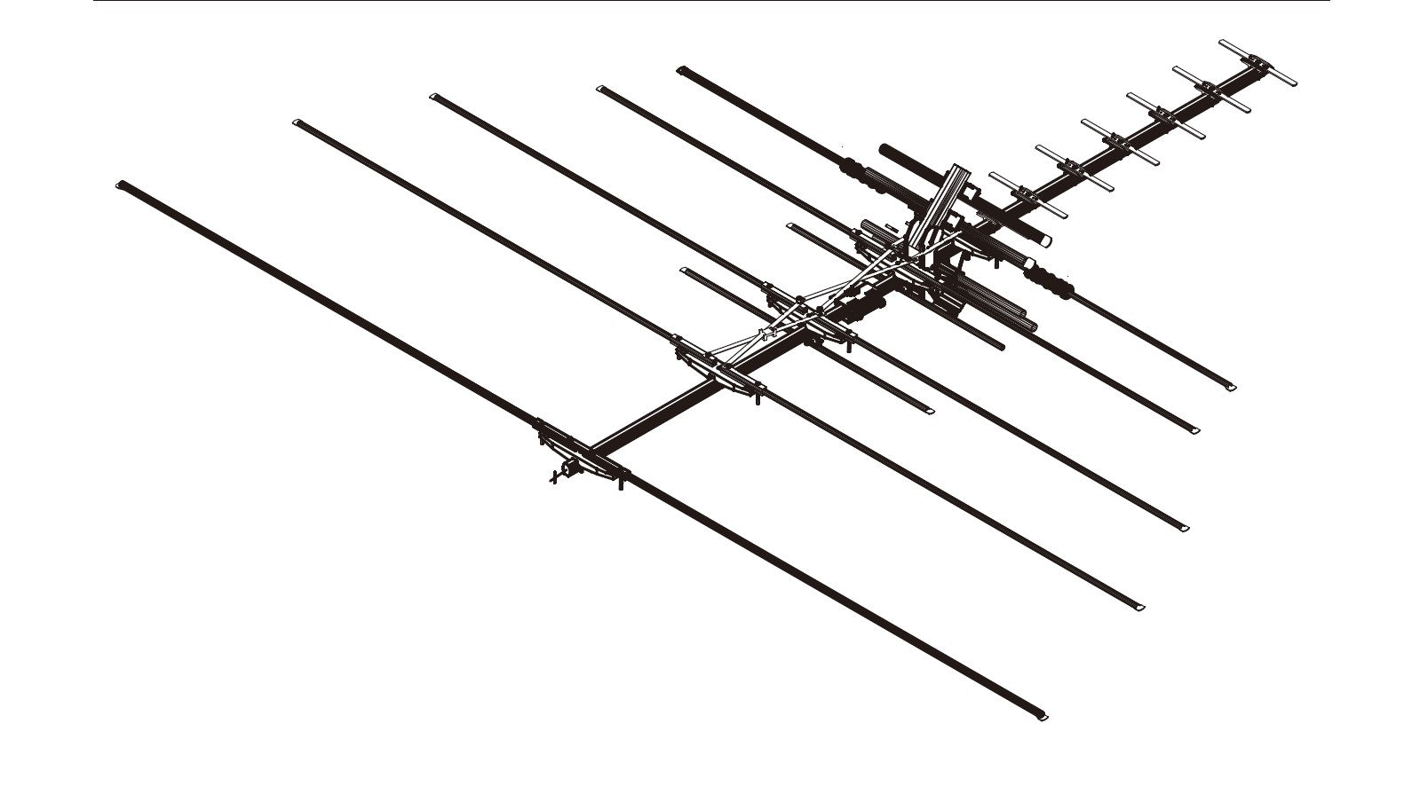 Sky Blue Antenna, Sky Blue Antenna SB18, TV Antenna, Lo-VHF-Hi-VHF/UHF, 81 Inch Boom
