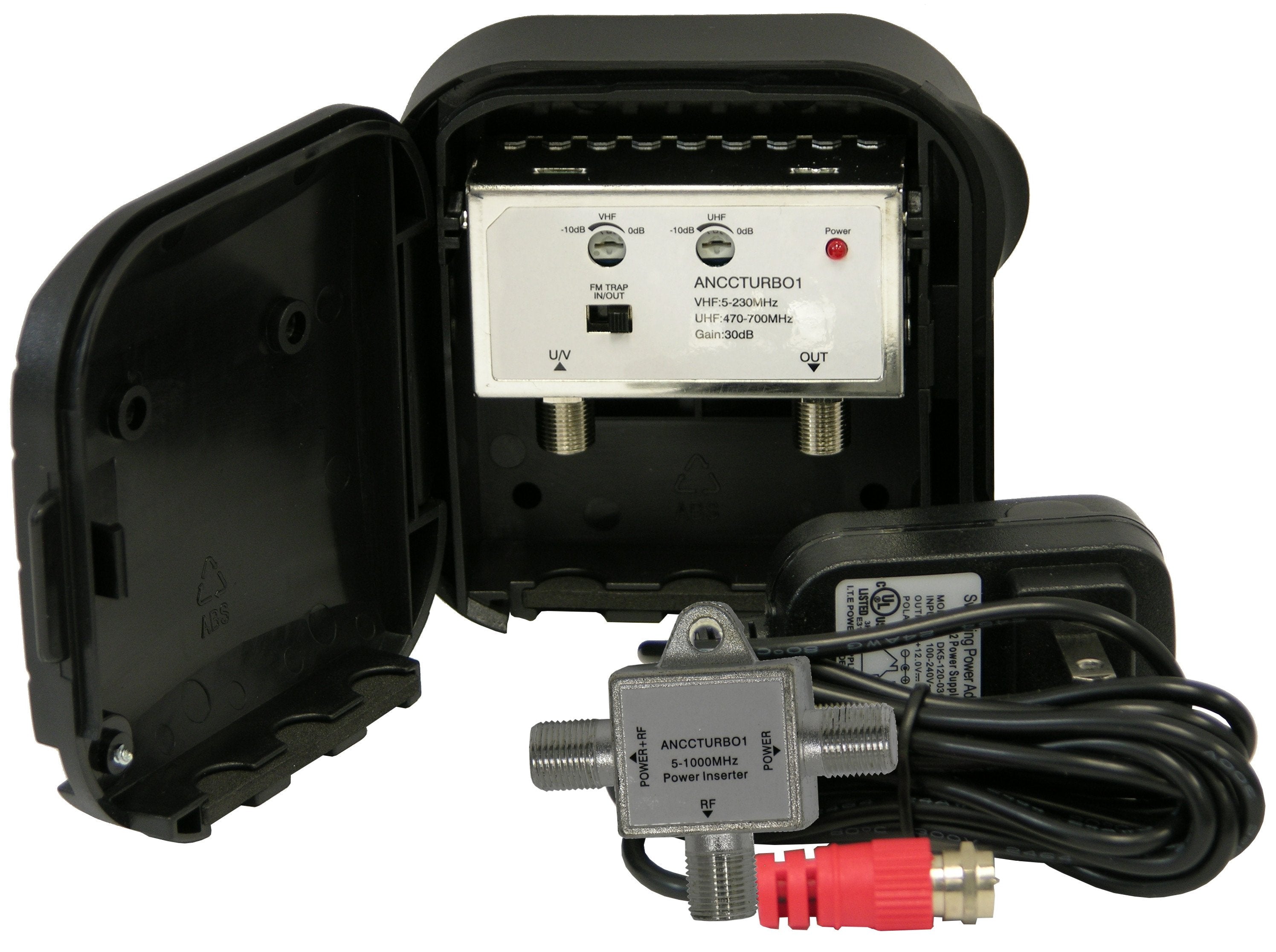 Ness Electronics, Inc, Sky Blue BA200, Black Arrow Antenna Hi-VHF/UHF bundled with SB51 Single Input Preamp