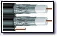 Vextra, Vextra V2621GW-1000, dual RG-6 coax, solid copper w/ ground, 1000', black